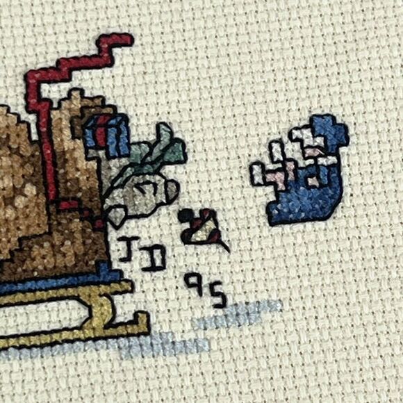 Vintage Christmas Santa Claus & Sleigh w/ Toys 1995 14" x 11" Holiday - Picture 9 of 12